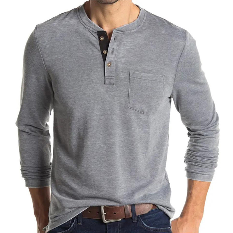 Men's Long Sleeve Henley Style - Undershirt Crew Neck review and price