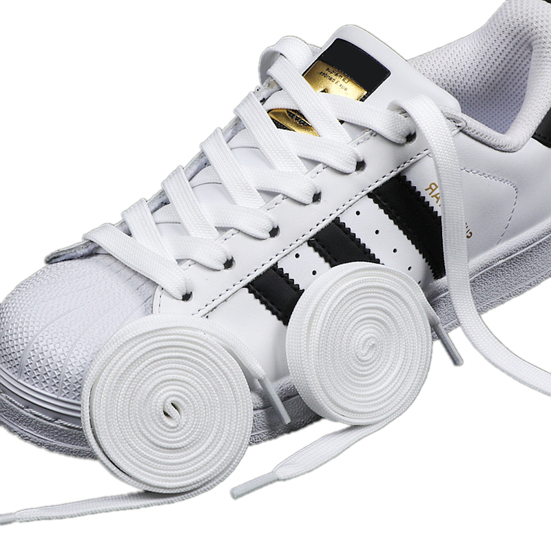 1 Pair Black White Shoe Laces  - Adidas Shoes Superstar review and price