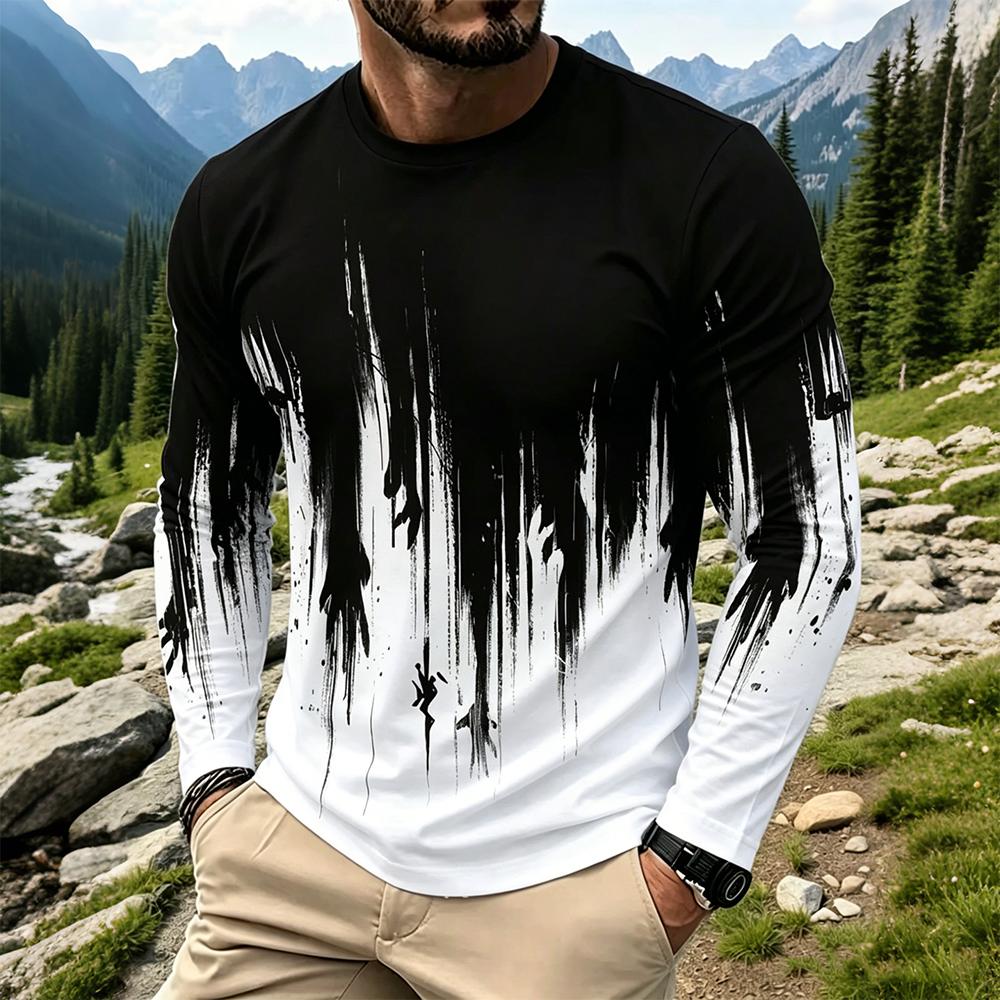 Men's Gradient Ink Splash Long - Base Layer Top review and price